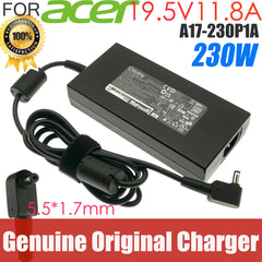 Genuine Chicony 19.5V 11.8A 230W A17-230P1A AC Adapter For Acer Predator Triton 500 PT515-52-73L3 Gaming Laptop Power Supply