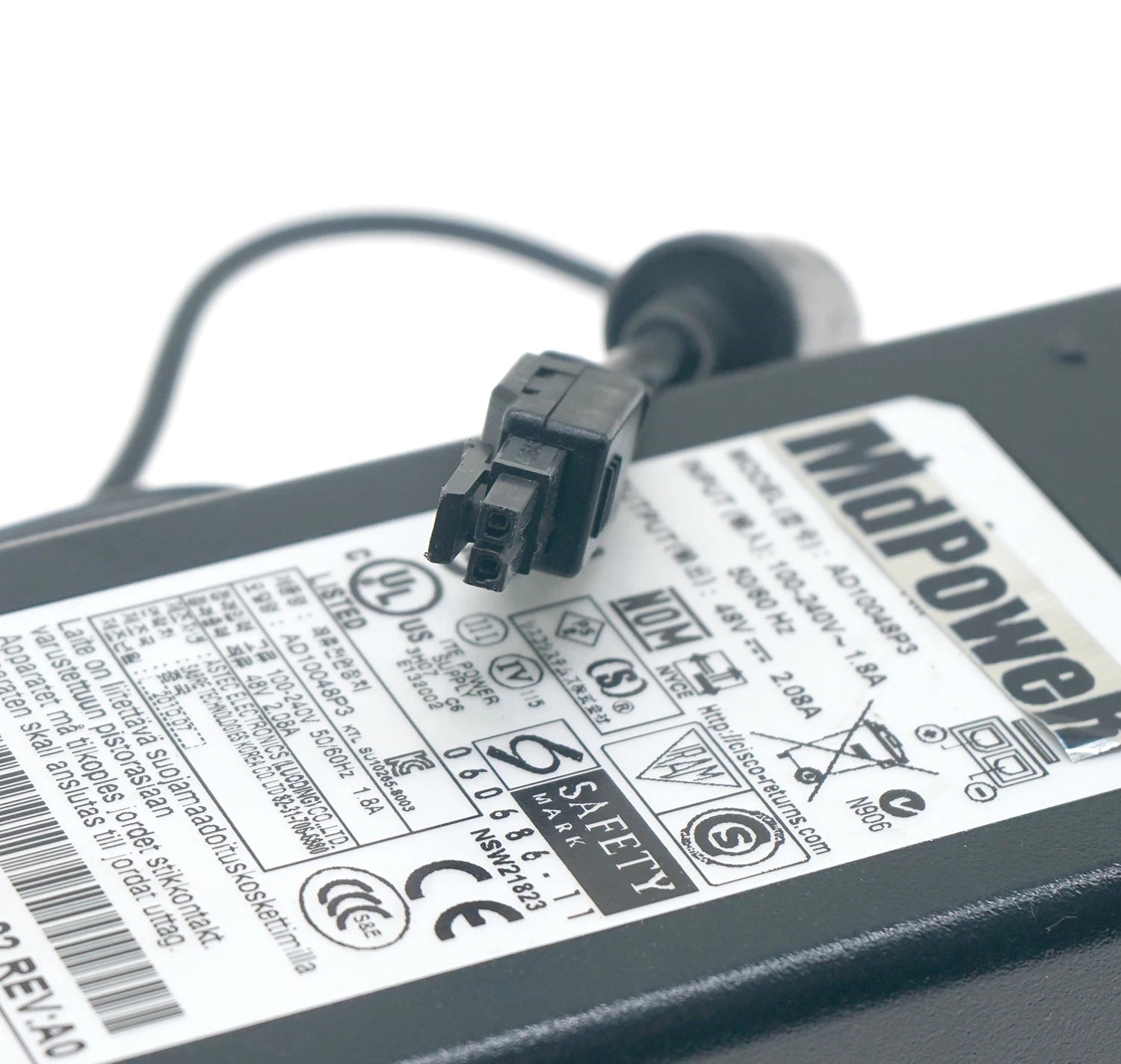 Original AC/DC Adapter AD10048P3 48V 2.08A for CISCO ASA5505-PWR-AC WLC2106 ASA5505 341-0183-02 Firewall Charger Power Supply