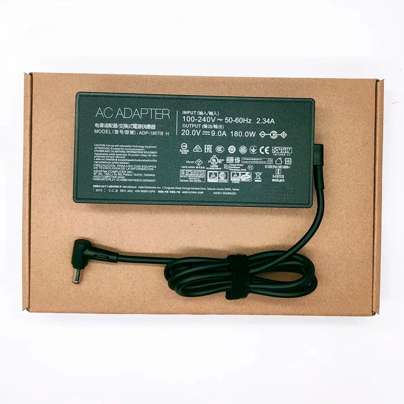 Original ADP-180TB H 20V 9A 180W 6.0mm Laptop AC Adapter Charger for ASUS ROG Zephyrus G14 GA401II-BM026T Notebook Power Supply