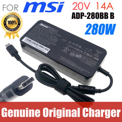 Original 20V 14A 280W ADP-280BB B AC DC Adapter Charger For MSI GE66 GE76 GP76 GP66 Power Supply Special USB Tip