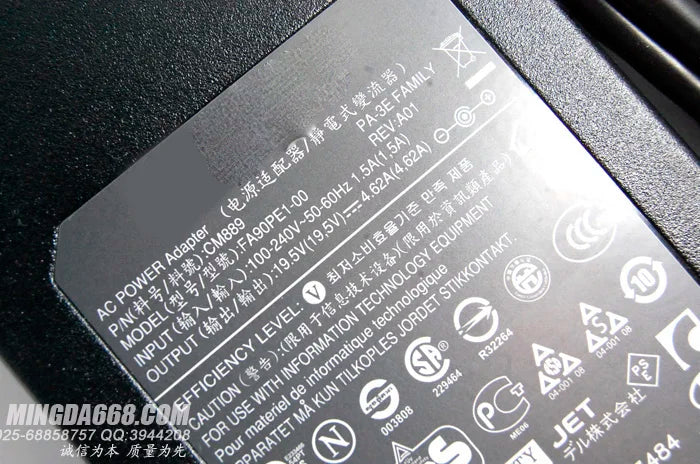 Original 19.5V 4.62A 90W For DELL 14R 15R 552 7520 14Z 17R 5720 E6400 E7440 laptop supply AC adapter charger PA-3E FA90PE1-00