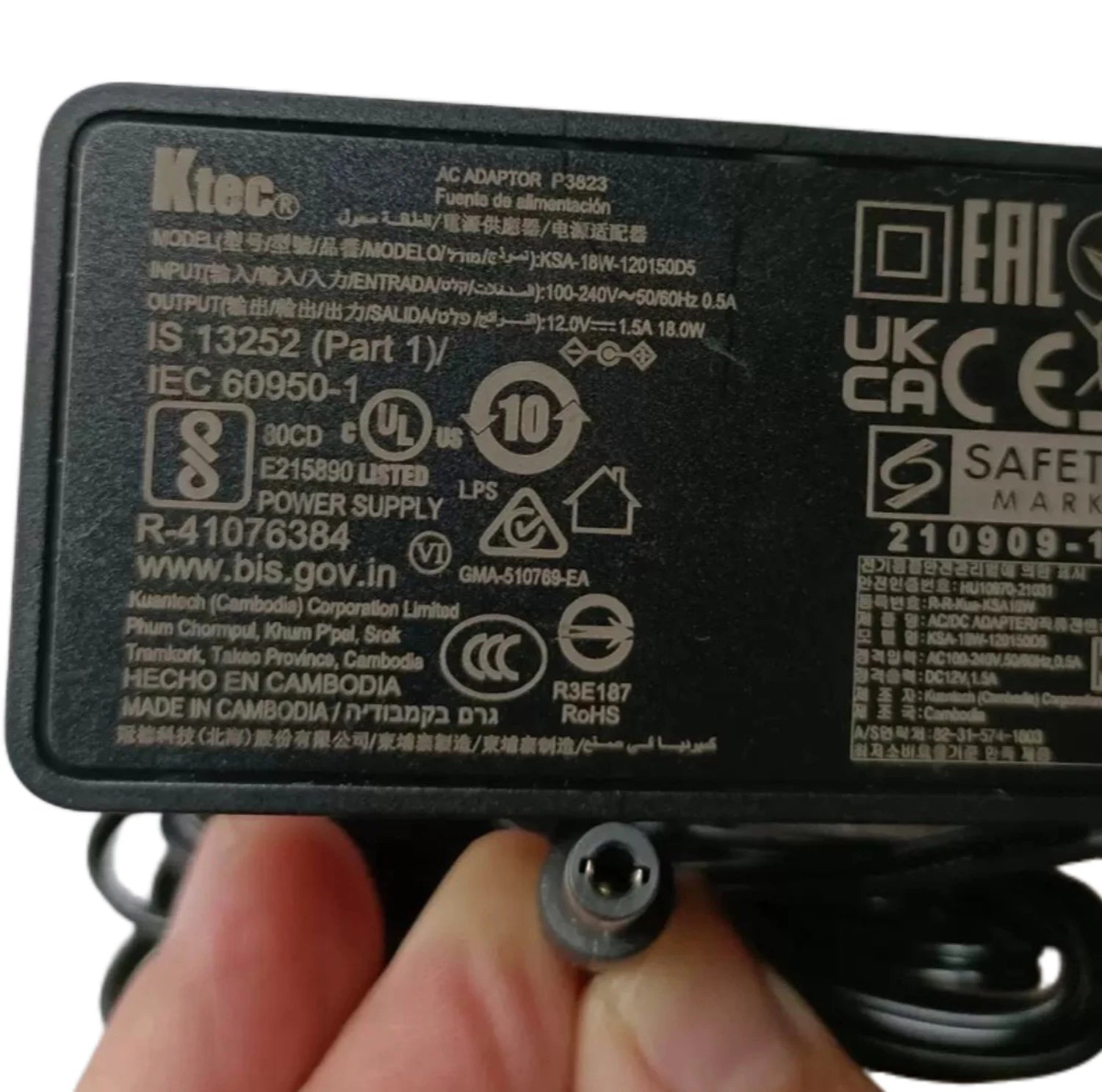 Genuine  KTEC KSA-18W-120150D5 12V 1.5A 18W AC Adapter Charger For Hard Drive HDD Power Supply EU/US/UK Plug 5.5*2.5mm