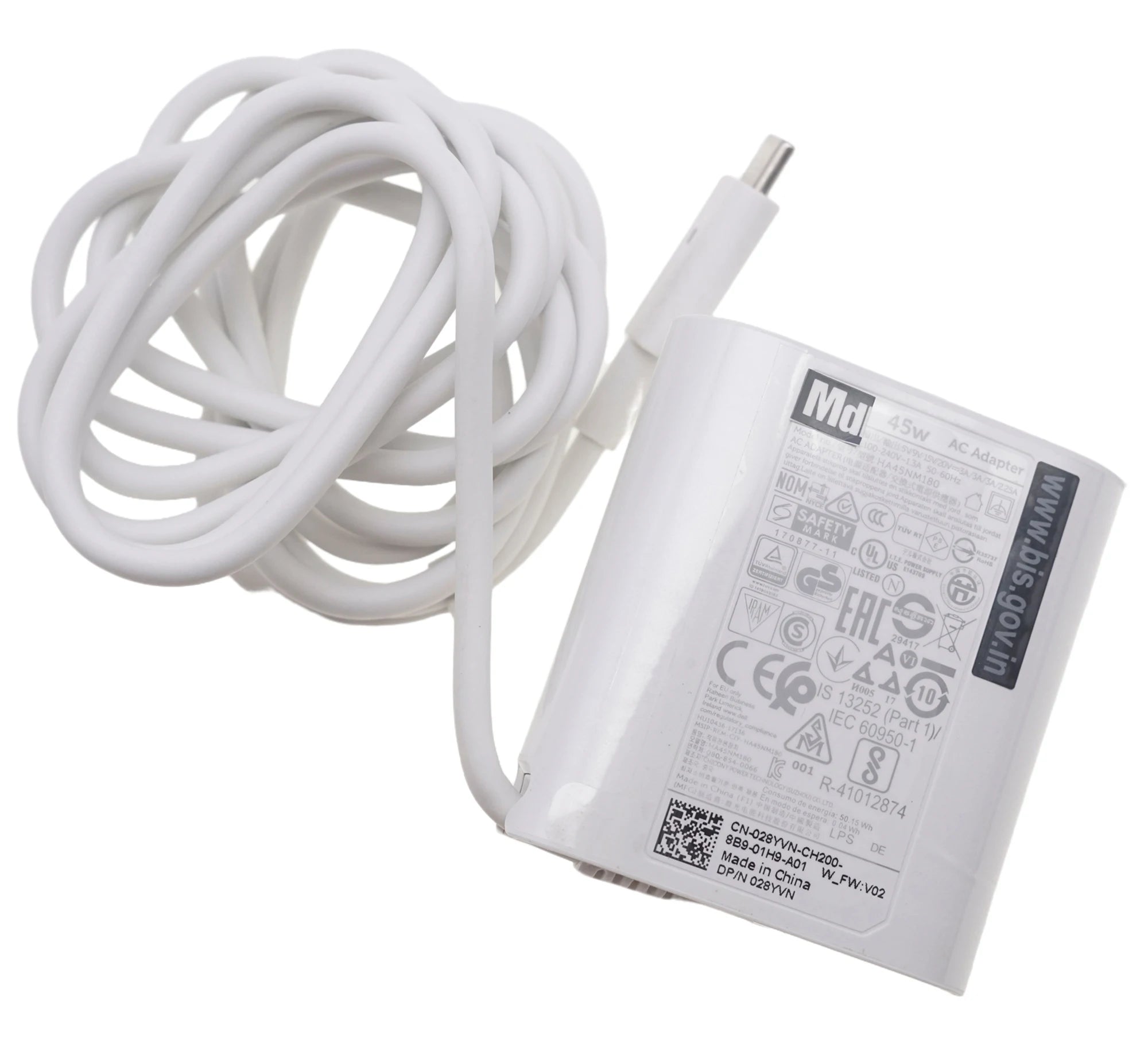 Genuine HA45NM180 45W GAN 20V 2.25A TYPE-C USB-C Laptop AC Adapter Charger For DELL LATITUDE 7275 VENUE 8 PRO 5855 Power Supply