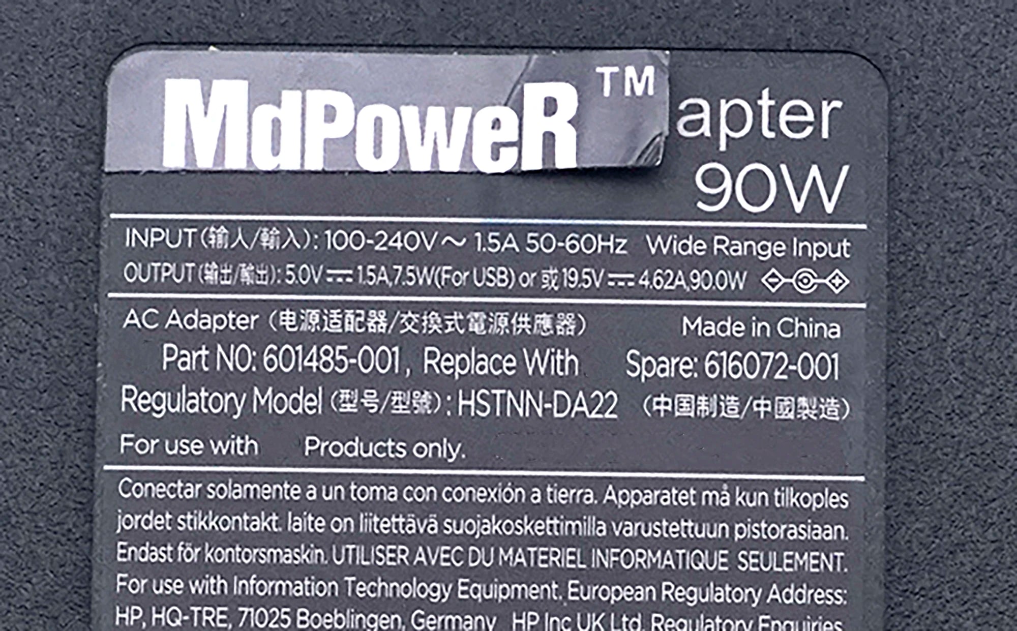 Original HSTNN-DA22 19.5V 4.62A 5V USB 90W Slim Travel AC adapter For HP Ultrabook EliteDesk pavilion ENVY TPN-LA09 HSTNN-LA13
