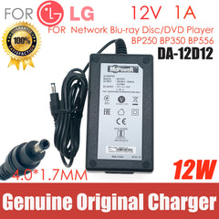 Original AC Adapter DA-12D12 12V 1A For LG BP-125 BP125-N BP556 BP350 BP255 Blu-ray DVD 3D Player Power Supply Charger Cord