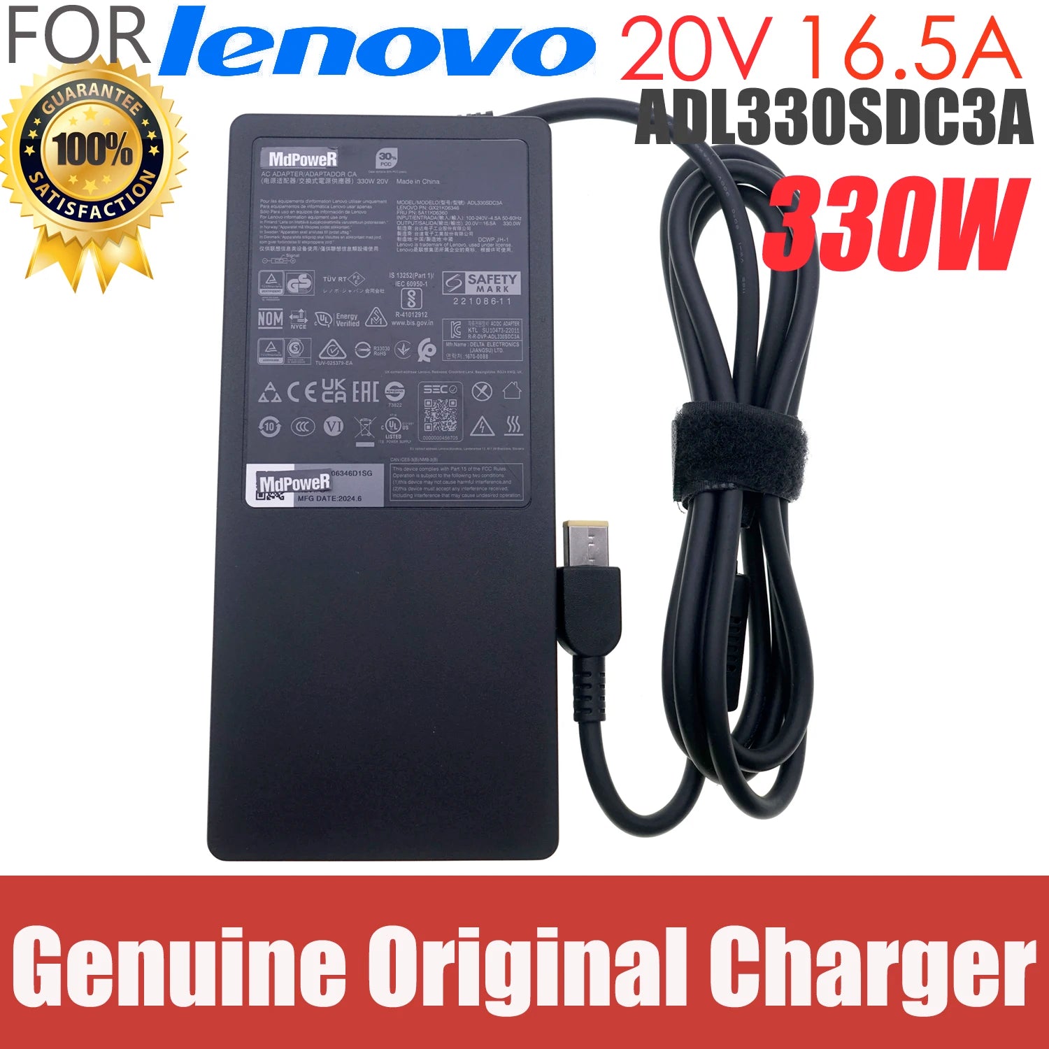 20V 16.5A 330W New AC Adapter Charger For Lenovo LEGION ADL330SCC3A ADL330SDC3A ADL330SLC3A R9000 Y9000 Laptop Power Supply
