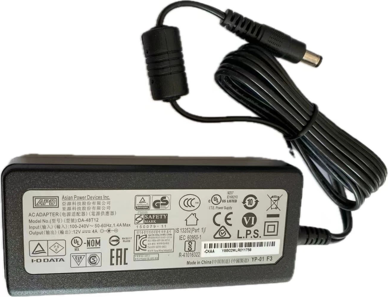 Asian Powerpoint Adapter Genuine Switching AC Adapter For Asian Power Devices APD 12V 4A 48W 5 ...