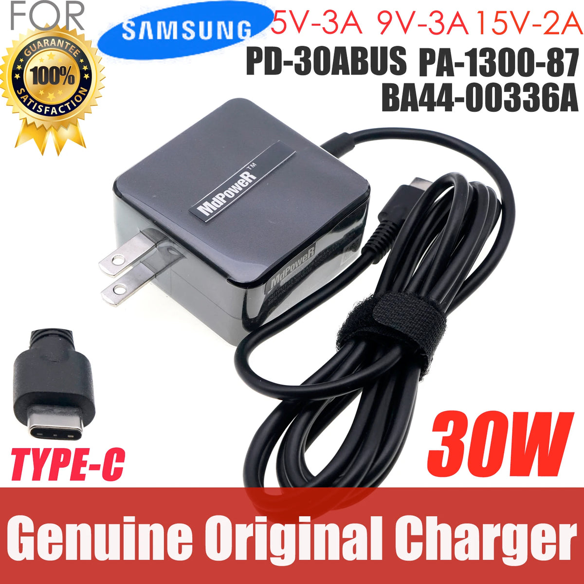 Orignal 15V 2A 30W typeC 9V3A 5V3A W16-030N1B AC Adapter For samsung Chromebook Plus P/N PD-30ABKR BA44-00333A fast charger USBC