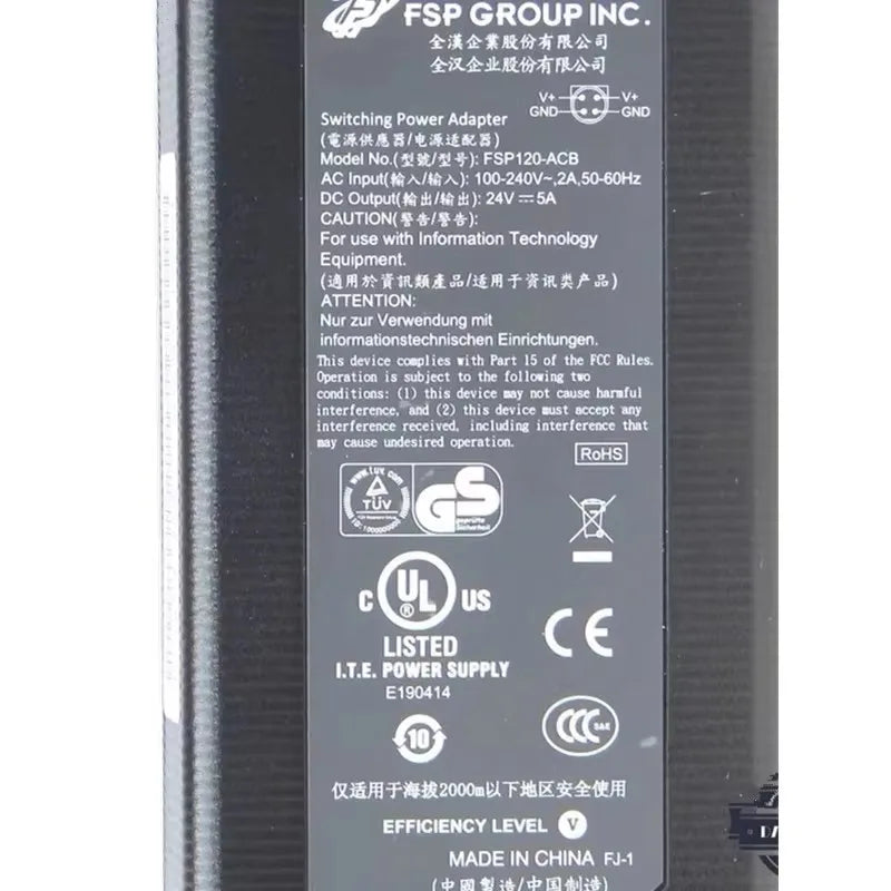 Genuine FSPAD120A CA-D12 FSP150-ABB 24V 5A 120W 4PIN AC Laptop Adapter Charger For PROTECH PA-6822 SYSTEMS Power Supply