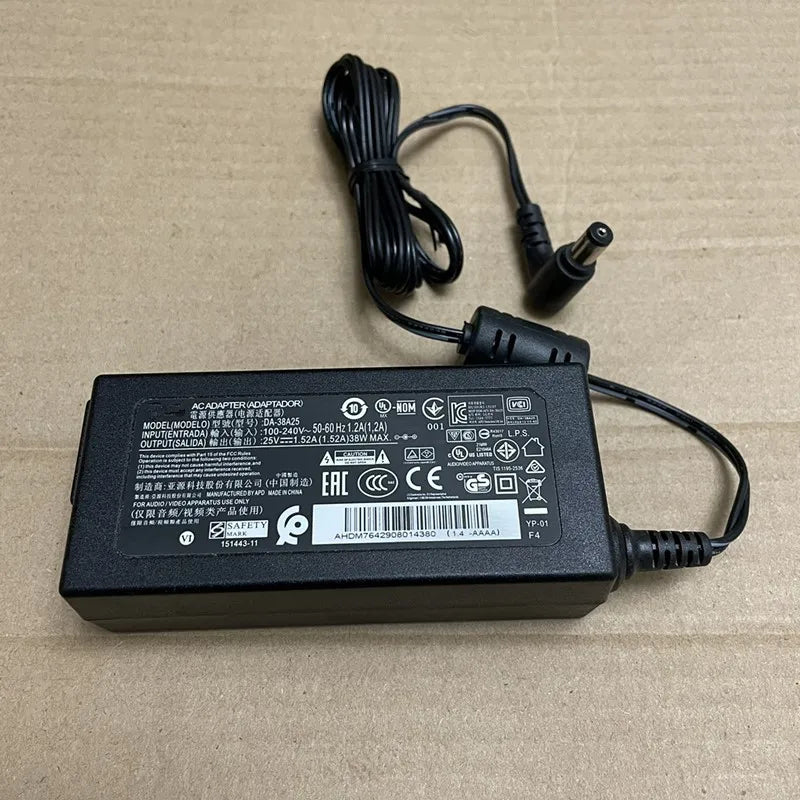 25V 1.52A Genuine Soundbar AC Adapter For LG DA-38A25 DYF-2430 YJS048A-2402000D EAY64290801 NB3730A SJ4 Sl4 SJ7 Power Supply