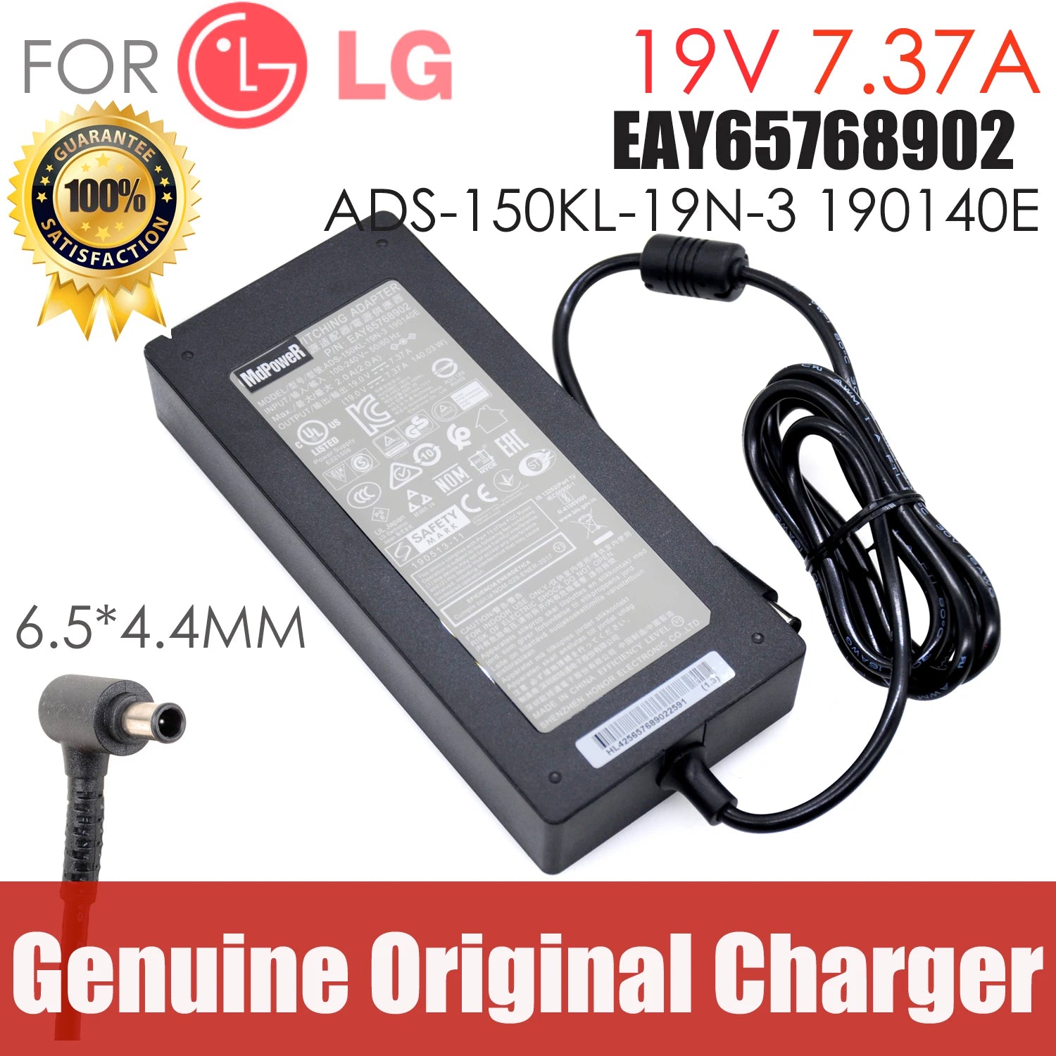new Original FOR LG 19V-7.37A A16-140P1A AC adapter Power supply Charger cord
