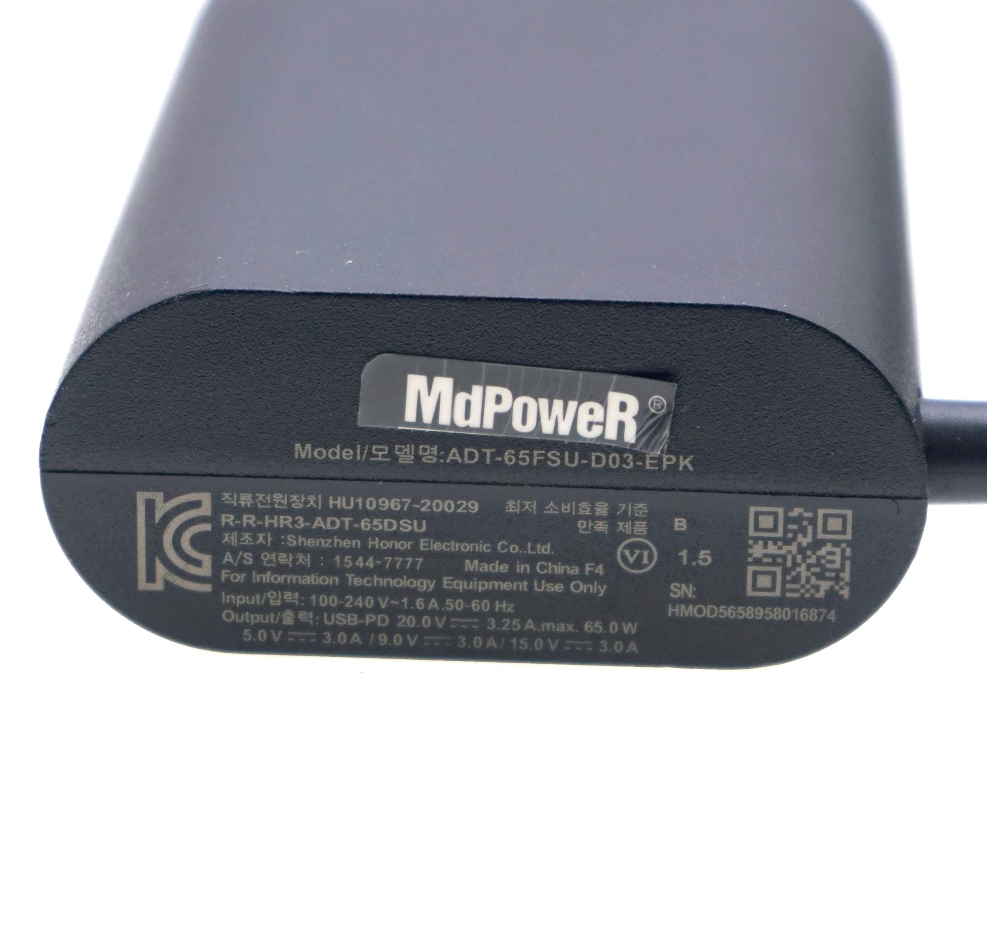 Genuine 65W USB Type C 20V 3.25A  Portable AC Adapter Fast Power Charger For LG gram 15Z970 17Z90Q 16Z95PD ADT-65FSU-D03-EPK
