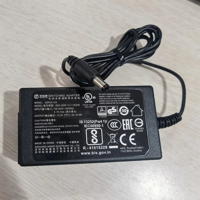 Genuine HOIOTO ADS-25NP-12-1 12024E 12V 2A AC Switching Adapter Charger 24W Power Supply ADP24-12A ADS-25FSG-12-2 12024E
