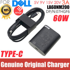 Genuine 60W GAN USB-C Type C USFF AC Adapter Charger 20V 3A DA60NM200 LA60NM200 HA60NM200 For Dell Latitude 5330 5430 5530 9430