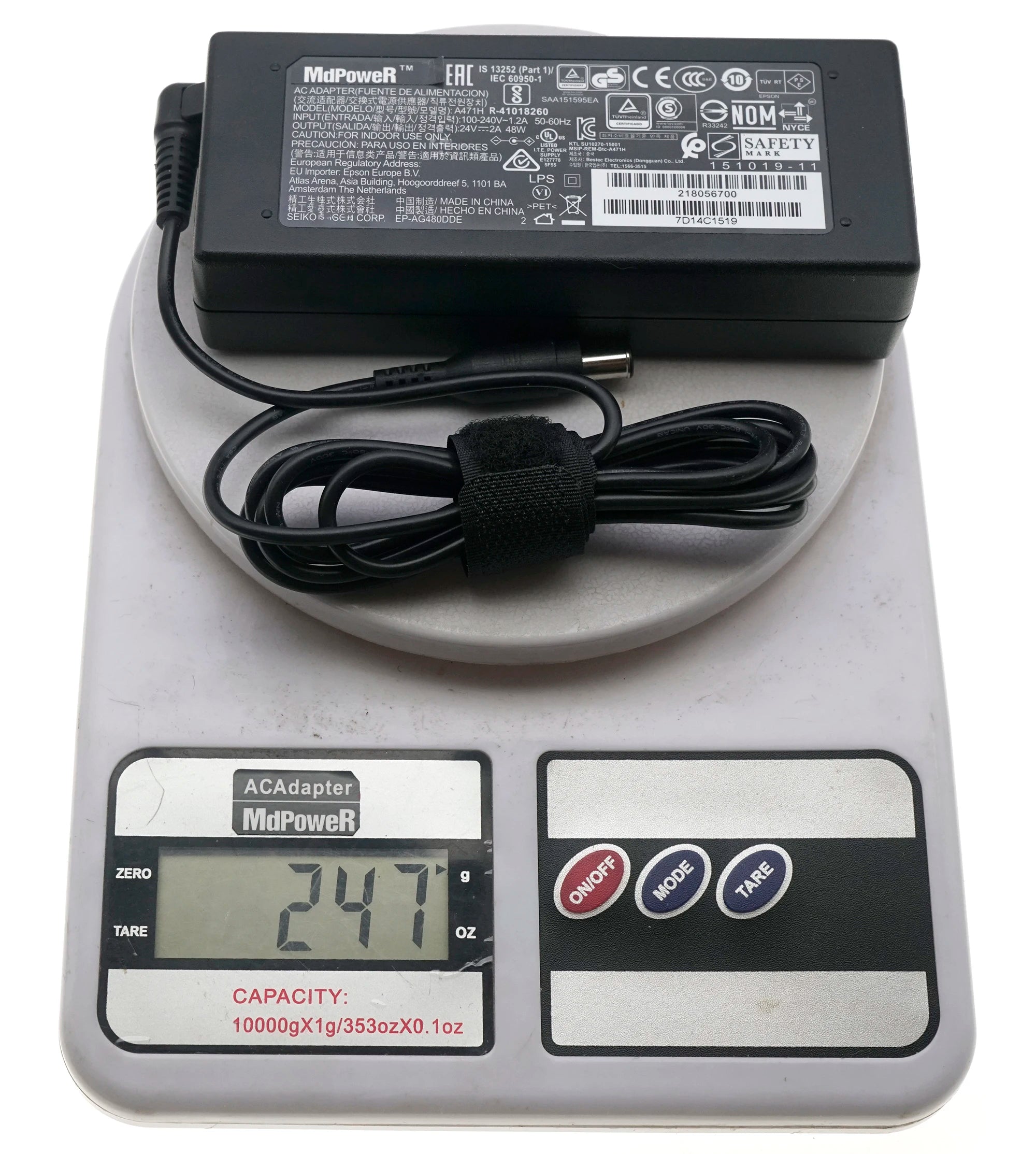 Original A472E A471H A421H 24V 2A 48W AC Adapter For Epson Scanner & Printer Power Supply Charger