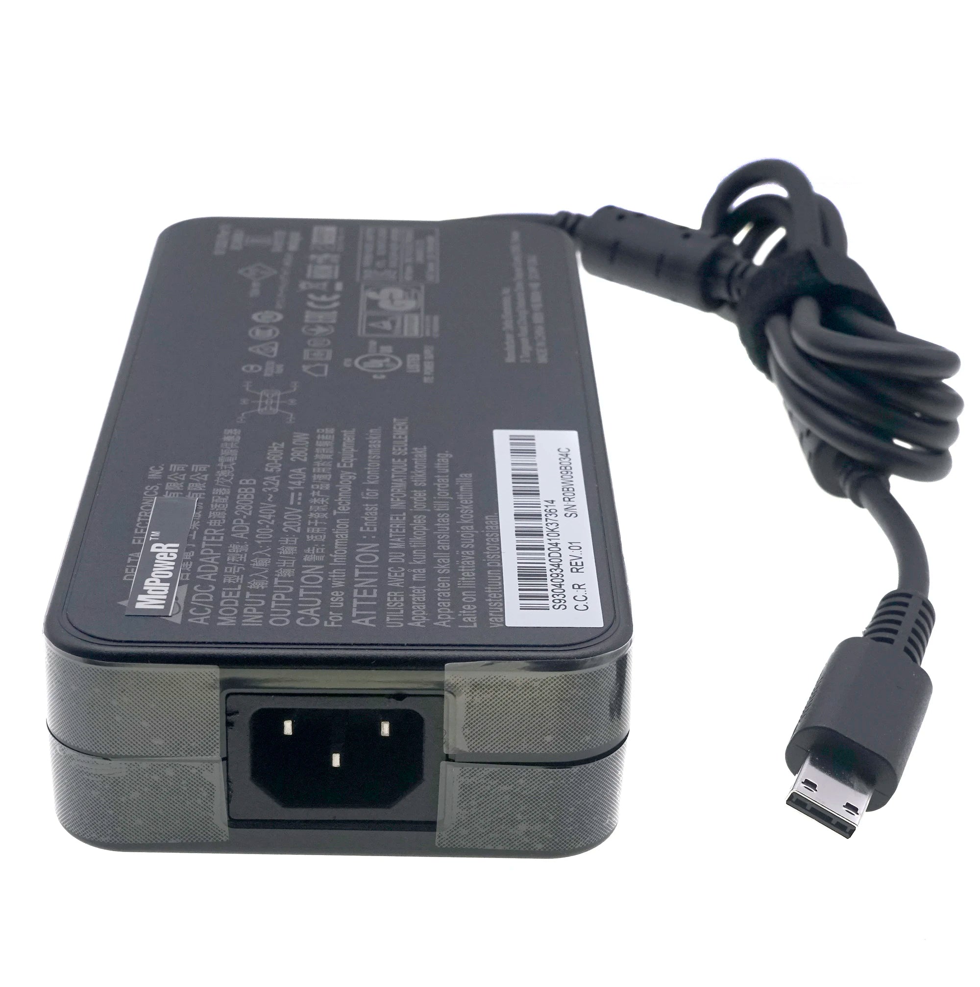 280W 20V 14A Power Supply for MSI Gaming Laptop AC Adapter GE66 Raider 11UH/UG/UE MS-1543 12UE 12UGS 12UH 12UHS MS-1544 Charger