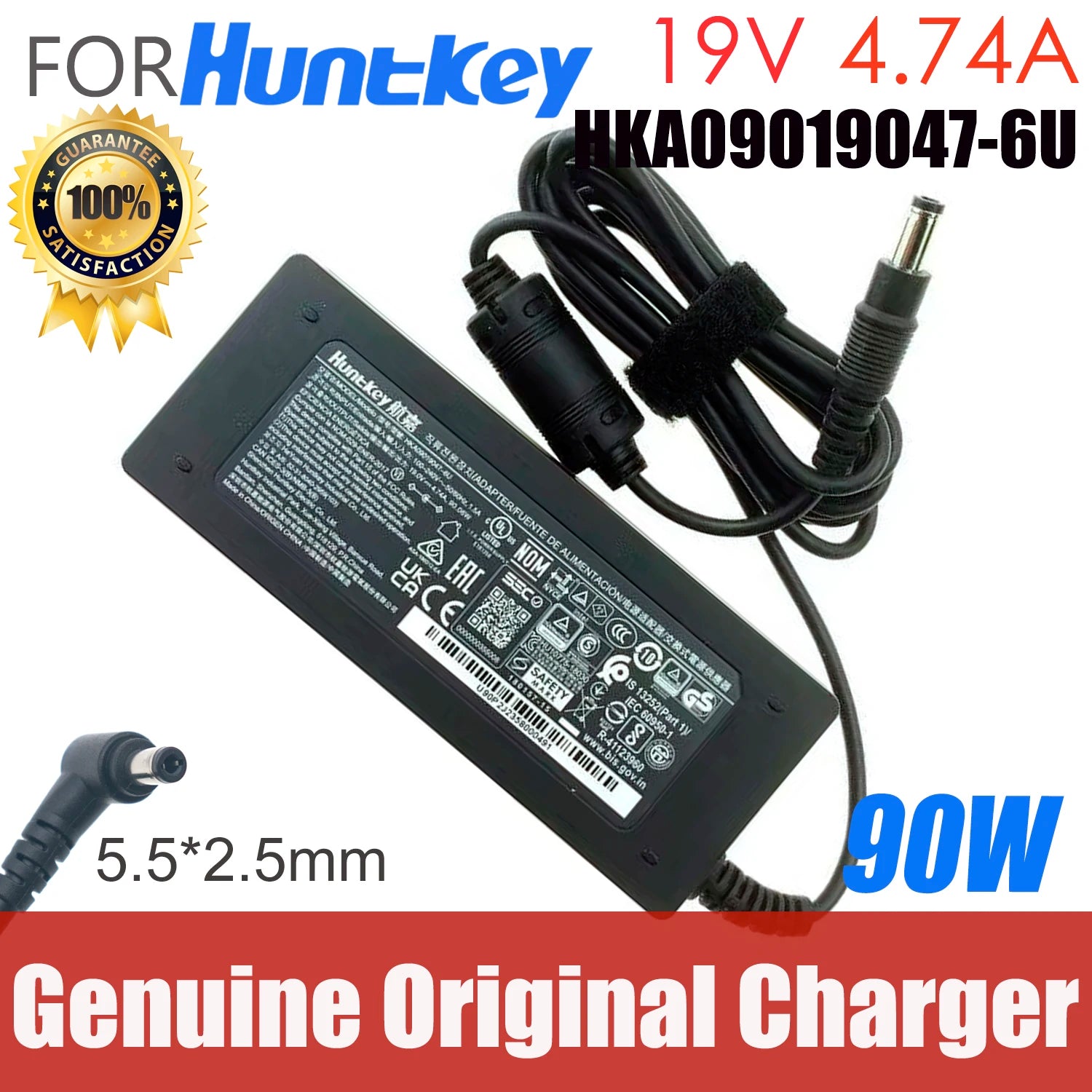 Original Huntkey 19V 4.74A 90W AC Adapter HKA09019047-6U HKA09019047-6D Charger for Intel NUC all in one Laptop Power Supply